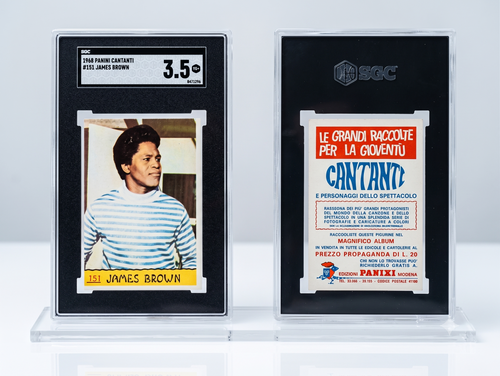 1968 Panini Cantanti James Brown بطاقة المبتدئ RC #151 SGC 3.5 VG+ Godfather Soul