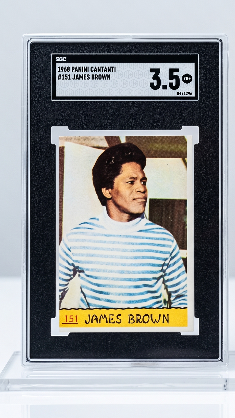 1968 Panini Cantanti James Brown Rookie Card RC #151 SGC 3.5 VG+ Godfather Soul
