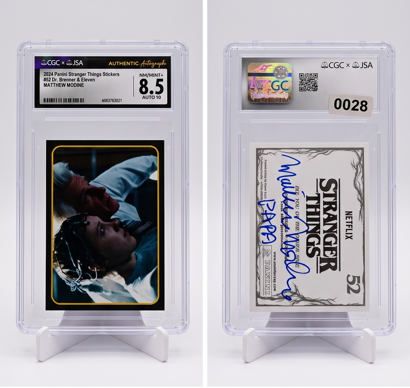 2024 Panini Stranger Things Matthew Modine Auto PAPA 52 Brenner Eleven CGC 8.5