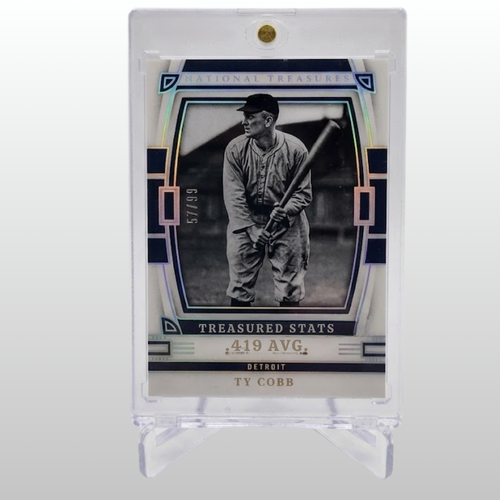 2023 Panini National Treasures Ty Cobb Stats Relic /99 Detroit Tigers Card HOF