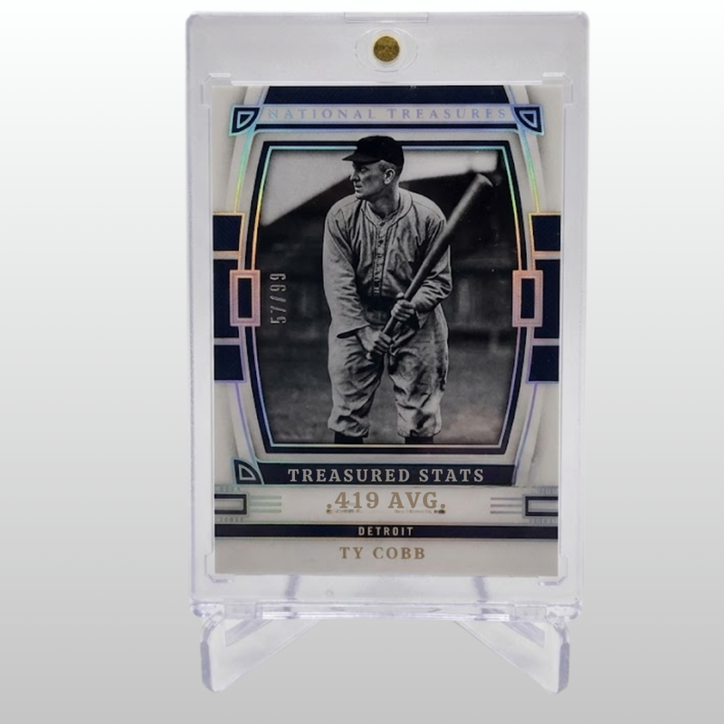 2023 Panini National Treasures Ty Cobb Stats Relic /99 Detroit Tigers Card HOF