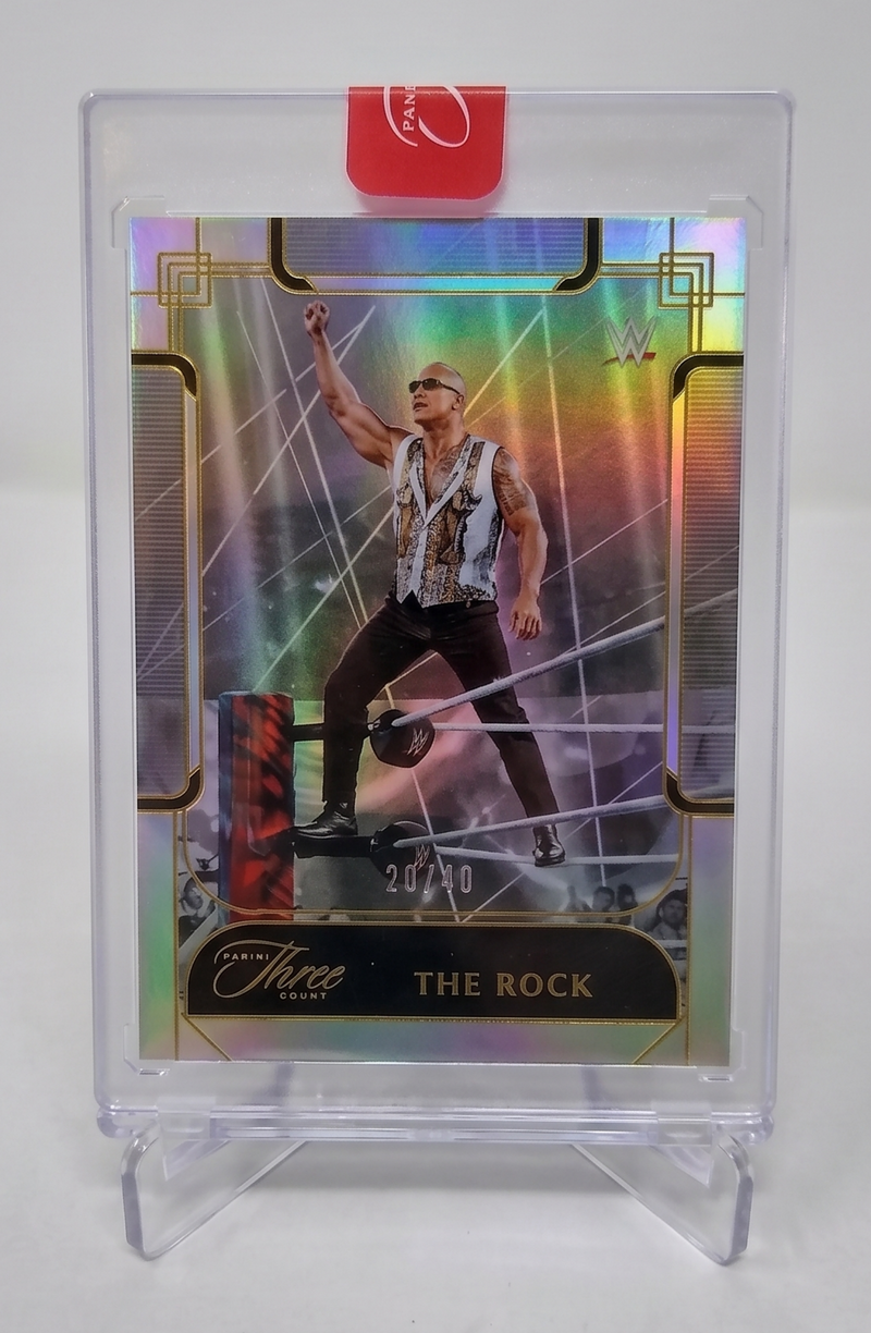 2024 Panini Three Count The Rock #104 WWE Foil Parallel /49