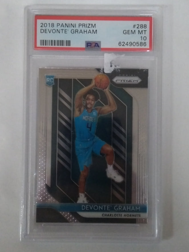 2018 Panini Prizm Devonte' Graham #288 Silver Prizm Rookie Card PSA 10 Gem Mint