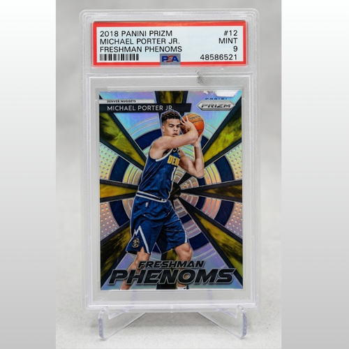 2018 Panini Prizm Michael Porter Jr. Freshman Phenoms #12 Rookie Card PSA 9 Mint