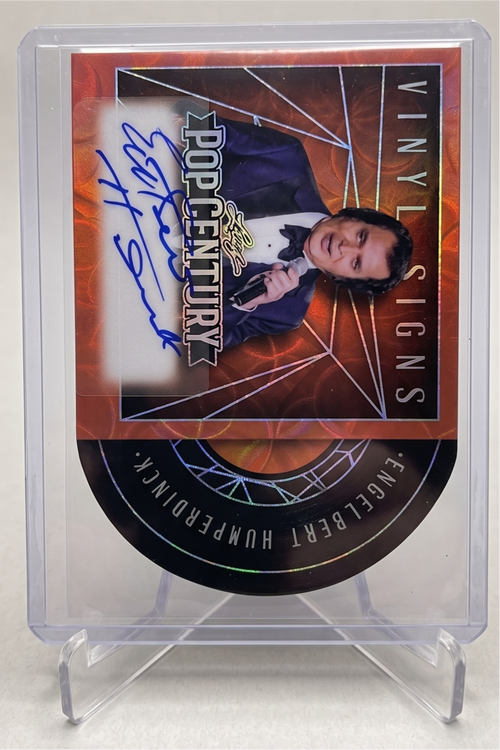 2020 Leaf Pop Century Engelbert Humperdinck Vinyl Signs Auto #VS-EH1 Orange