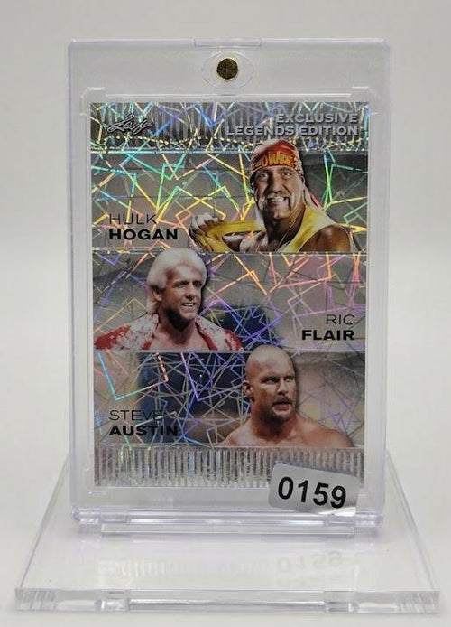 2024 Leaf Metal Legends Hogan/Flair/Austin #ELE-50 Iconic Power Trio /25