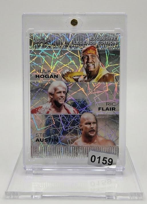 2024 Leaf Metal Legends Hogan/Flair/Austin #ELE-50 Iconic Power Trio /25