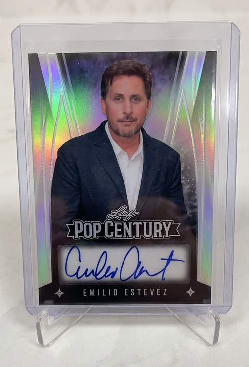 Emilio Estevez  2025 Leaf Pop Century Auto /15 BA-EE1  Hollywood Icon Autograph