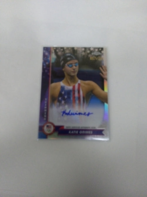 Katie Grimes 2024 Topps Chrome U.S. Olympics SP Refractor Auto /169  Swimming `