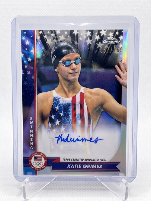 2024 Topps Chrome Olympic Hopefuls كاتي جرايمز بطاقة ريفراكتور موقعة #AU-KG 17/75