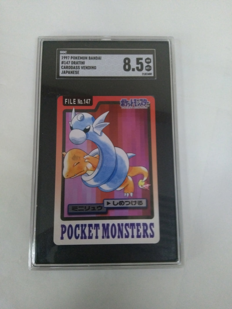 1997 Pokemon Bandai Carddass Dratini File No.147 Japanese SGC 8.5 NM-Mint+