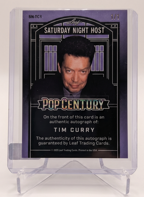 2025 Leaf Pop Century Tim Curry Saturday Night Host Auto #BN-TC1 Purple 1/1