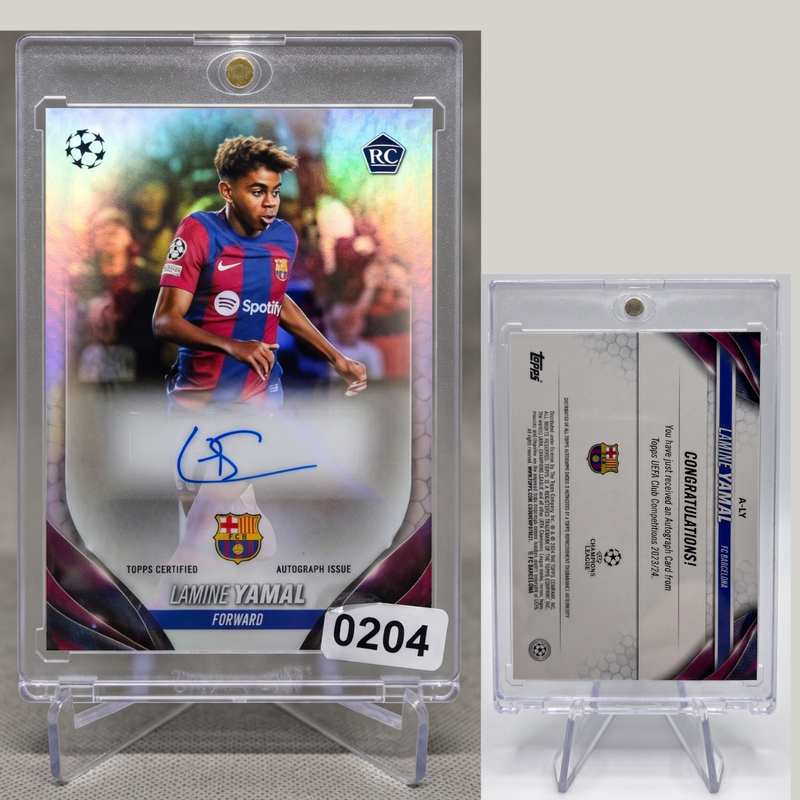 2023 24 Topps Chrome UEFA Competitions Lamine Yamal Rookie Auto ALY