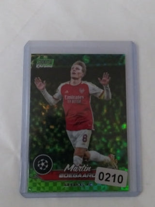 2023-24 Topps Stadium Club Chrome Odegaard NEON GREEN X-FRACTOR /99 #8