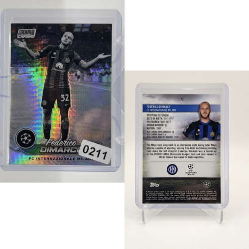 2023-24 Topps Stadium Club Chrome Federico Dimarco BLACK & WHITE /299 Inter