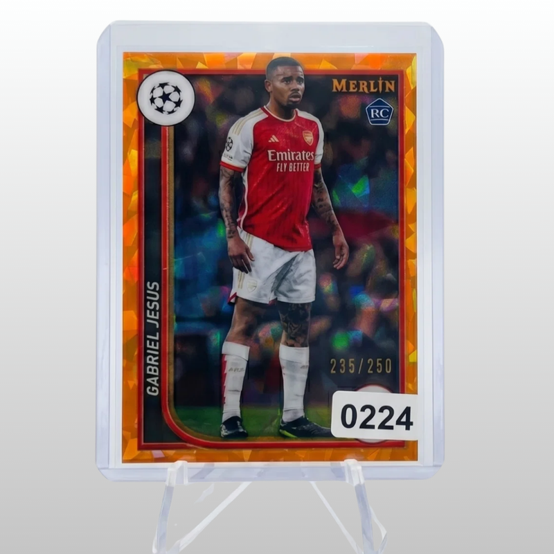 2023-24 Topps Merlin Gabriel Jesus ATOMIC REFRACTOR /250 #12 Arsenal