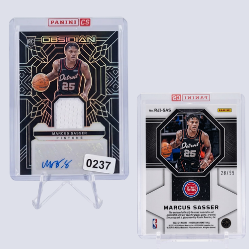 Marcus Sasser 2023-24 Panini Obsidian Electric Etch Rookie RPA Auto 28/99