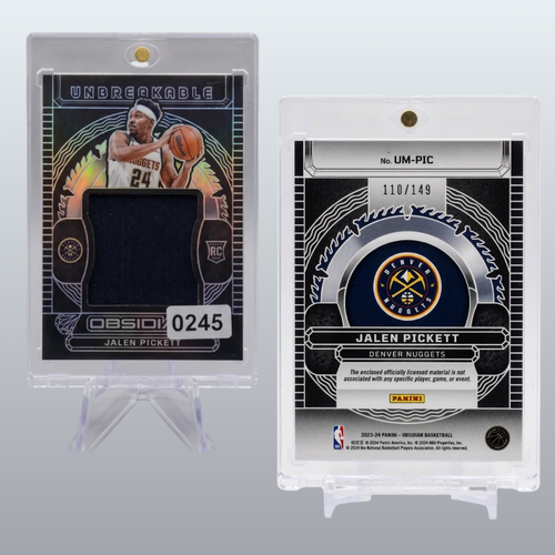 Jalen Pickett Panini Obsidian Unbreakable Rookie Patch Card Limited Edition