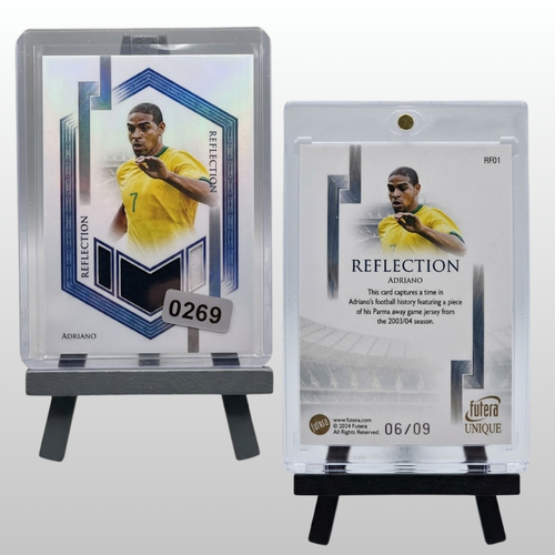 2024 Futera Unique ADRIANO REFLECTION 2-COLOR PATCH 9 #RF01 Parma Brazil