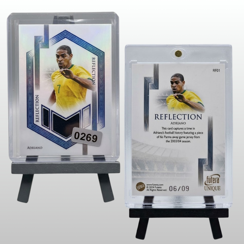 2024 Futera Unique ADRIANO REFLECTION 2-COLOR PATCH 9 #RF01 Parma Brazil