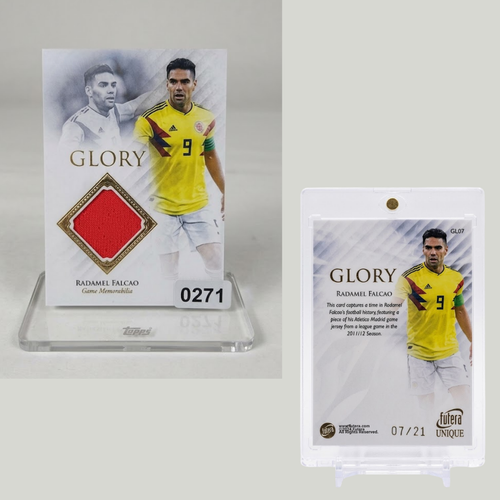 Radamel Falcao 2024 Futera Glory Patch /21 GL07  Colombian striker