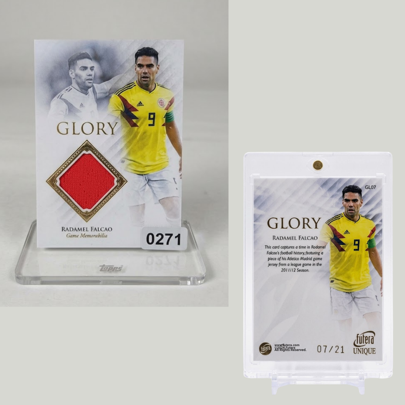 Radamel Falcao 2024 Futera Glory Patch /21 GL07  Colombian striker