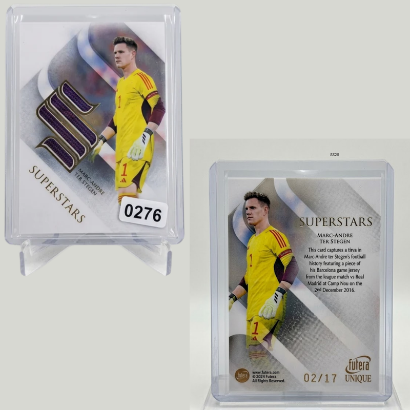 2024 Futera Unique Marc-Andre Ter Stegen SUPERSTARS رقعة قميص المباراة #02/17