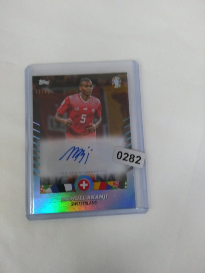 2024 Topps UEFA Euro Manuel Akanji GOLD FOIL AUTO /49 #A-MA Switzerland