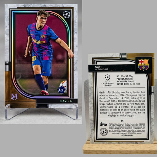 Gavi 2022 Topps Museum Collection Rookie Card Spanish Wonderkid Muller