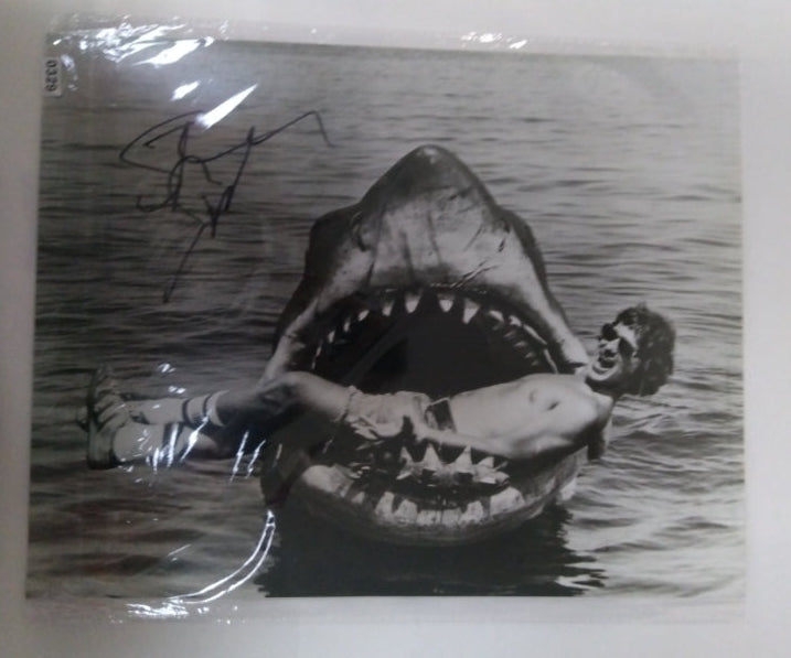 Rare Steven Spielberg Signed Jaws Black and White 16x12 Collectible Photo
