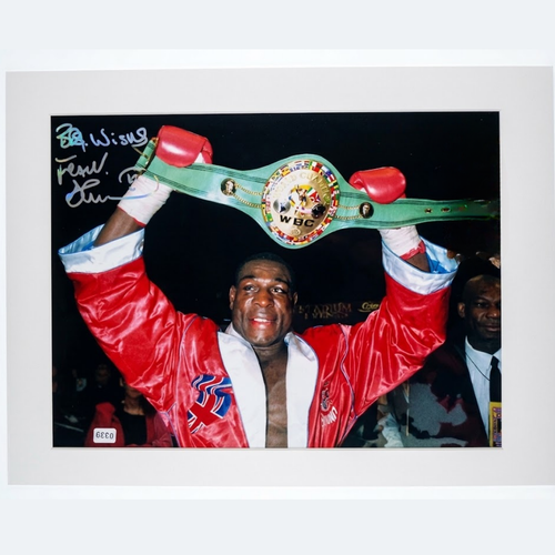Frank Bruno Iconic Title Shot Signed 16x12 Photo of British Boxing Legend