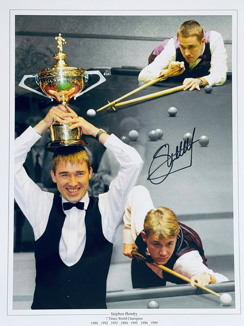 Stephen Hendry Signed 16x12 Photo of Snooker Legend Seven Time Champion