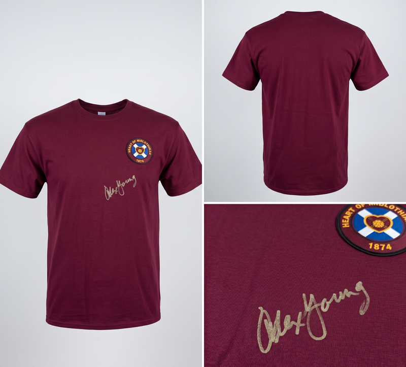 Alex Young Hearts Signed Shirt The Golden Vision Club Legend Soccer