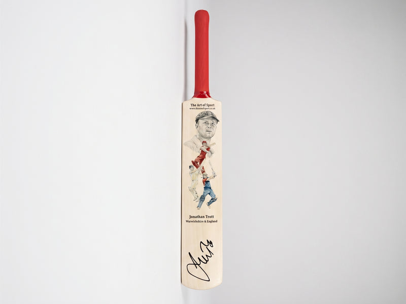 Jonathan Trott Signed Mini Bat England Cricket Star Perfect for Collectors