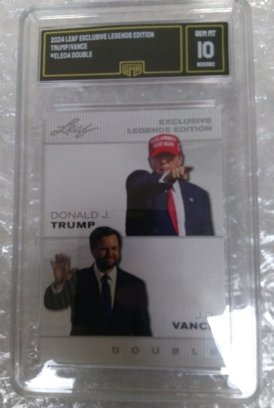 024 Leaf Exclusive Legends Donald Trump JD Vance Double #ELE-04 GMA 10 Gem Mint