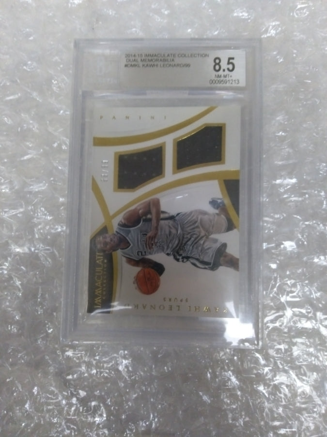 2014-15 Panini Immaculate Kawhi Leonard Dual Patch #DP-KL PSA 8.5 /99