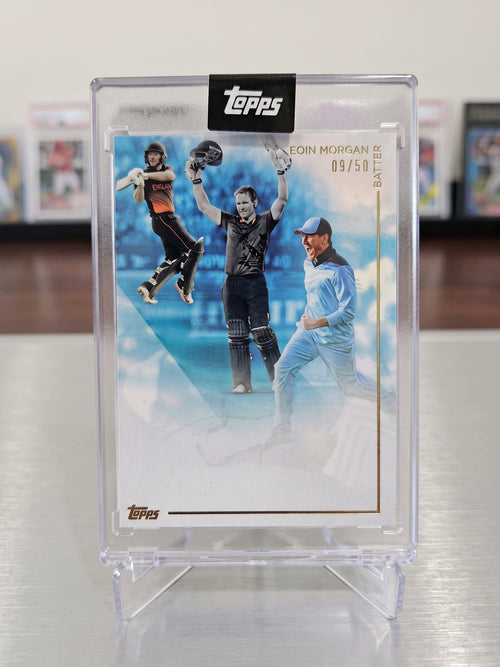 2025 Topps Cricket Legends Vol 2 Blue 50 Eoin Morgan Trading Card
