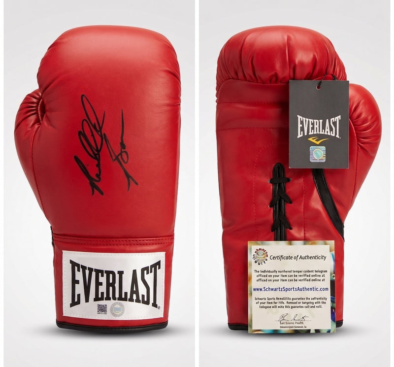 Riddick Bowe Signed Everlast Boxing Glove Schwartz Boxing Memorabilia