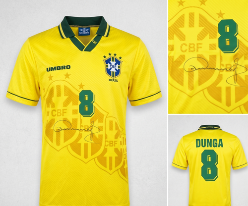 Dunga Signed Brazil Umbro Authentic Jersey JSA Soccer Signed Signed