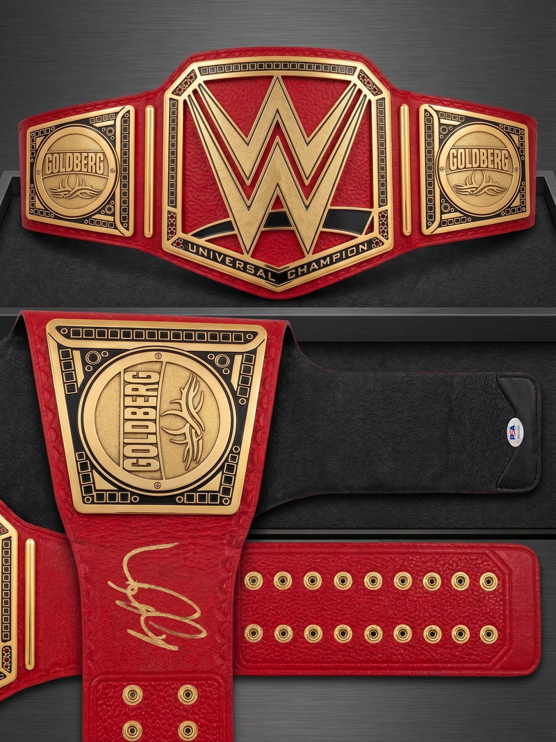 Bill Goldberg Signed WWE Championship Belt Inscribed Whos Next PSA Item