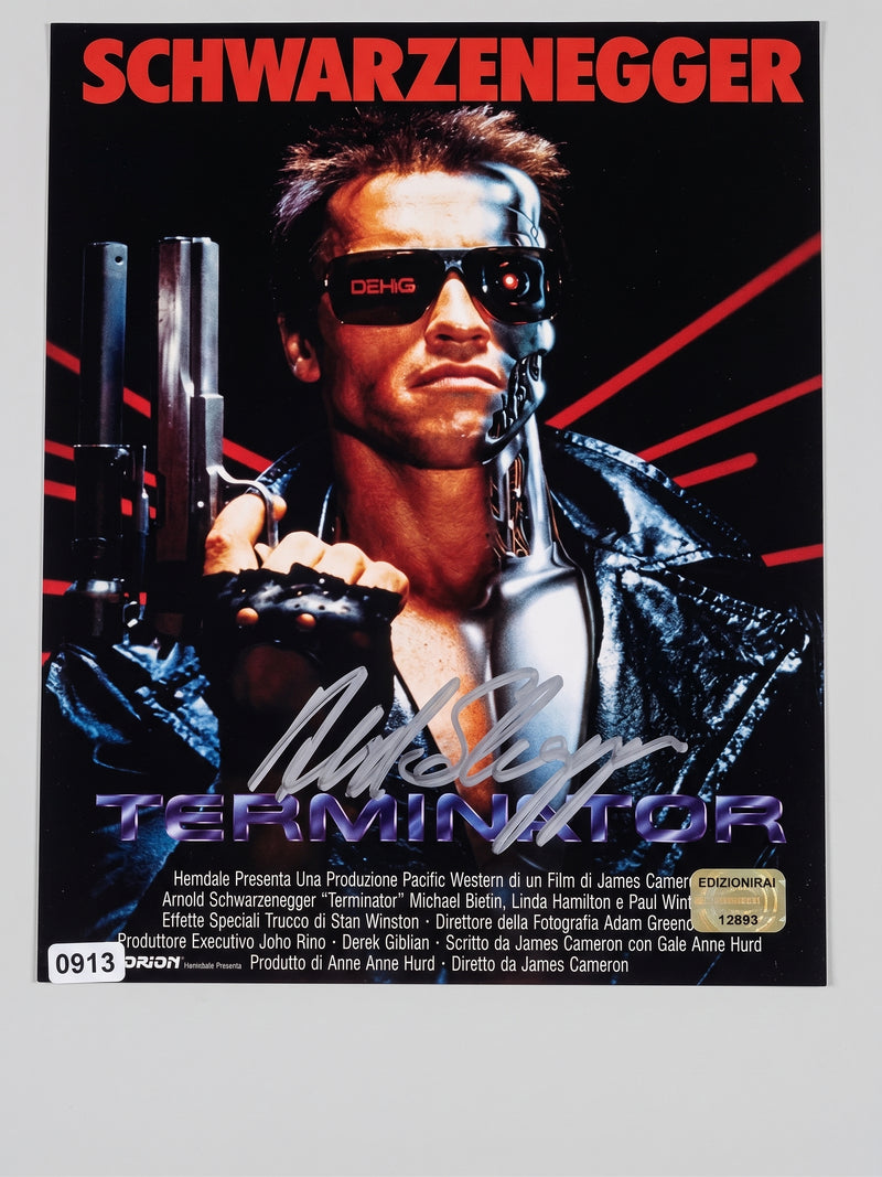 Arnold Schwarzenegger Autographed 8x10 Terminator Signed COA Hologram