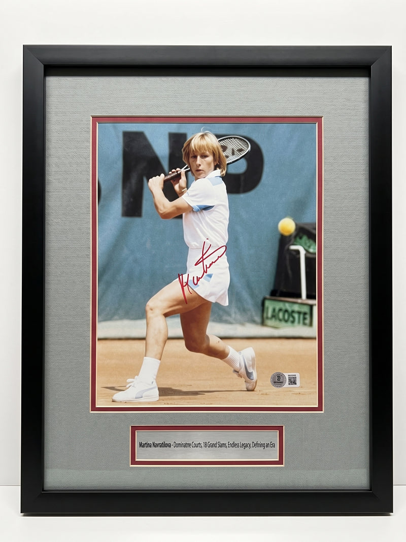 Martina Navratilova Signed 8x10 Photo Beckett Authentic Tennis Legend