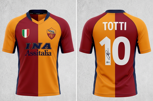 Francesco Totti Signed Jersey Beckett Authentic Italian Football Royalty