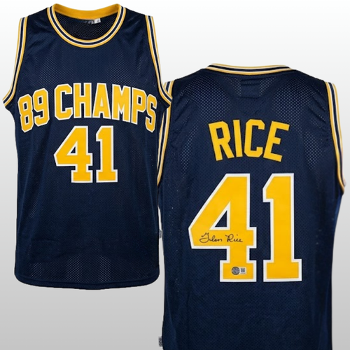Glen Rice Signed Jersey Beckett Slam Dunk Star Basketball Memorabilia
