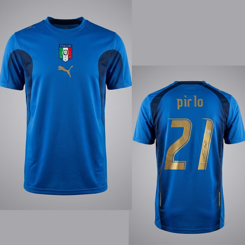 Andrea Pirlo Signed Italy Puma Authentic Jersey Beckett Soccer Legend