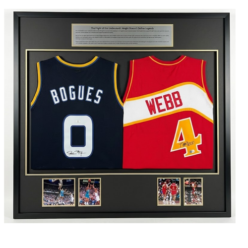 NBA Undersized Legends Jersey Muggsy Bogues Spud Webb - With Frame