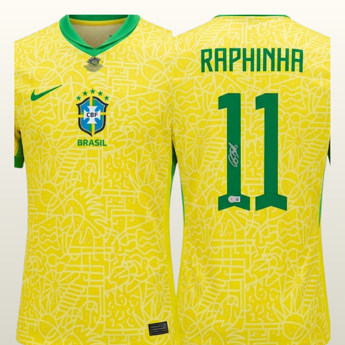 Raphinha Signed Brazil Nike Authentic Jersey Beckett Winger Brilliance