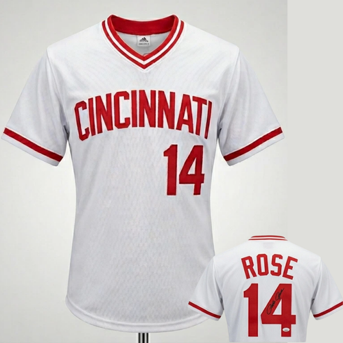 Pete Rose Jersey Signed Hit King Baseball Memorabilia Autograph Rare