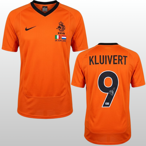 Patrick Kluivert Signed Netherlands National Team Nike Jersey Beckett