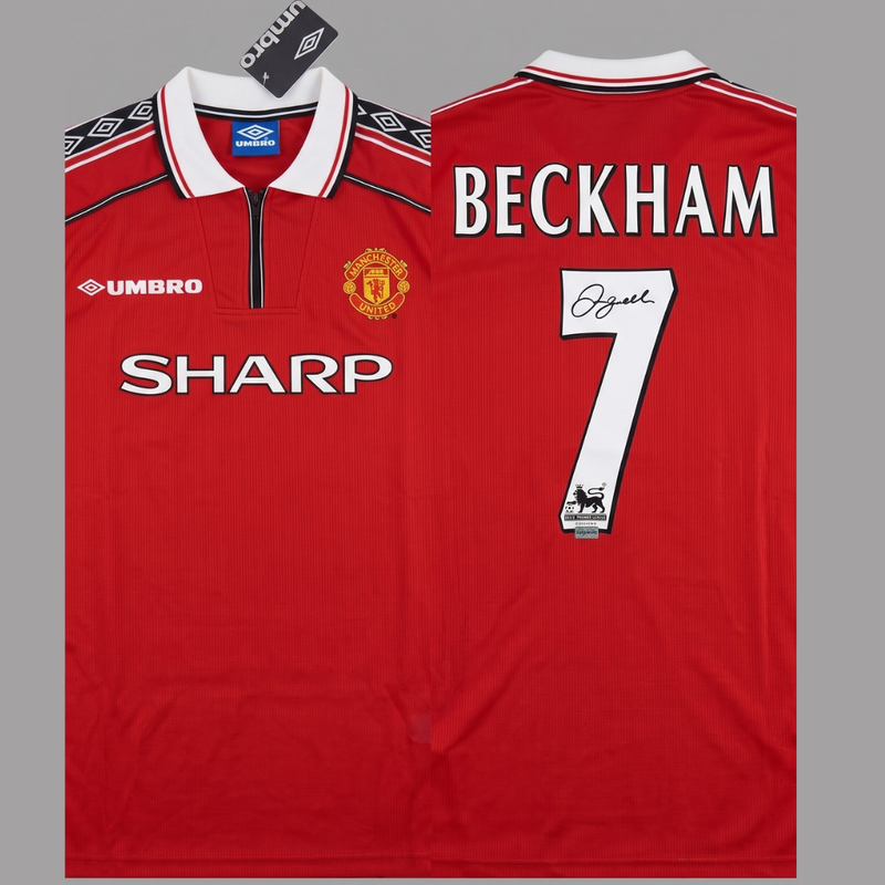 David Beckham Signed Manchester United Jersey Icons COA - With Frame